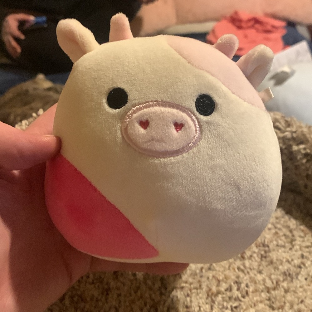 Caedyn heart nose cow 5 inch squishmallow NWT
